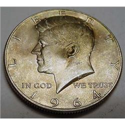1964-D KENNEDY HALF DOLLAR - TONED