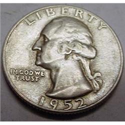 1952-S WASHINGTON QUARTER