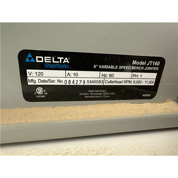 DELTA SHOPMASTER JT160 ELECTRIC 120V 6