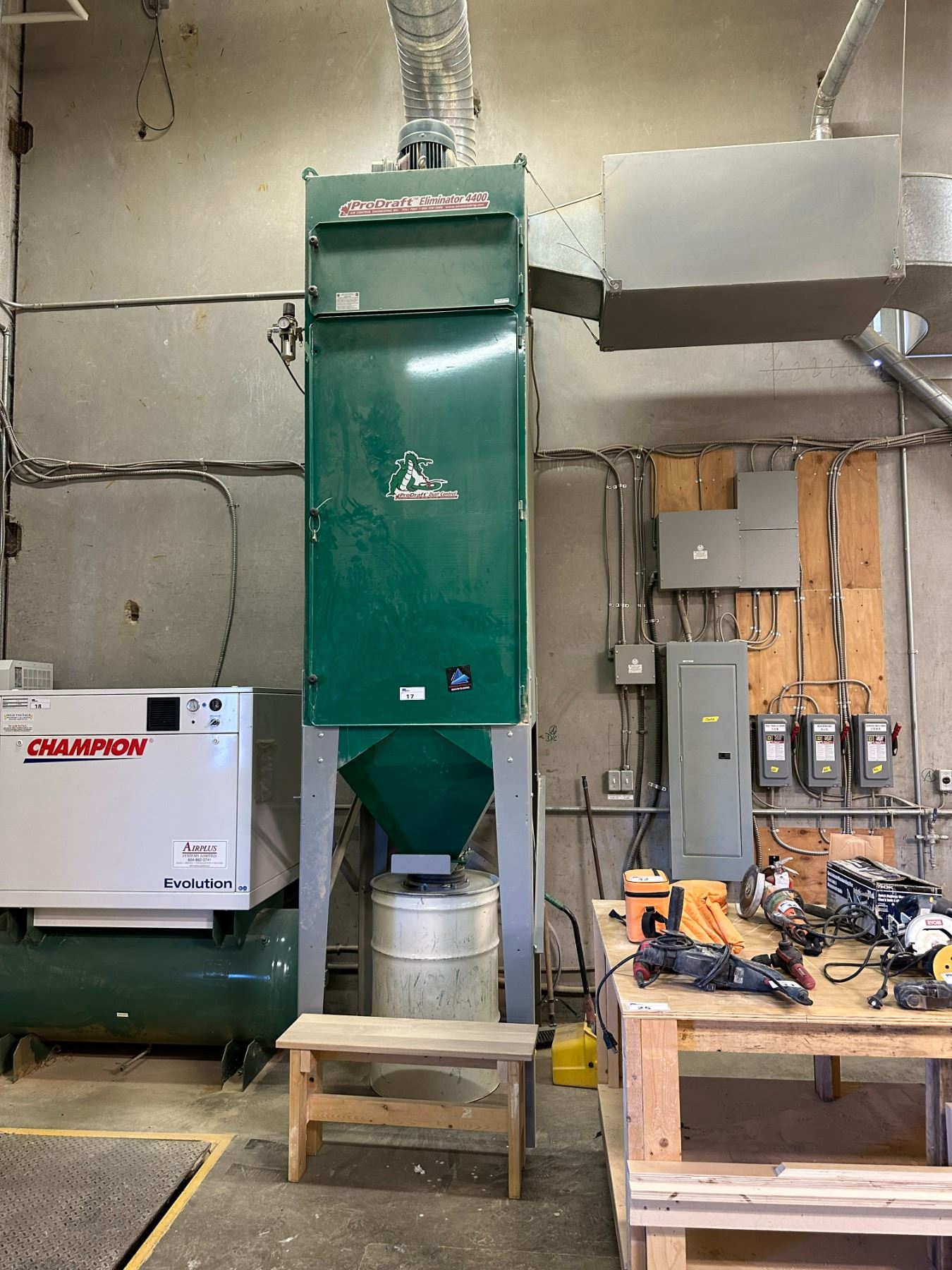 *PRODRAFT ELIMINATOR 4400 INDUSTRIAL DUST COLLECTION SYSTEM AND DUST ...