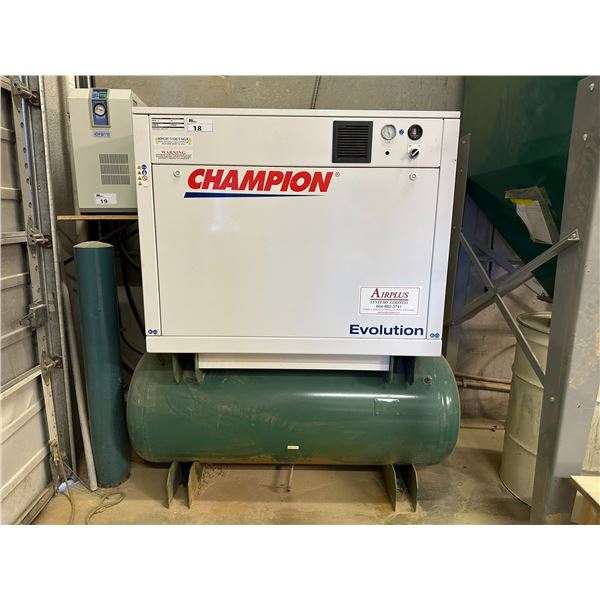 *CHAMPION EVOLUTION HER15F-12 15HP 208V 3 PHASE INDUSTRIAL HORIZONTAL AIR COMPRESSOR