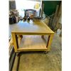 Image 2 : MOBILE WOOD WORK TABLE 97"W X 48"D X 37"H