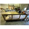 Image 3 : MOBILE WOOD WORK TABLE 97"W X 48"D X 37"H