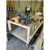Image 4 : MOBILE WOOD WORK TABLE 97"W X 48"D X 37"H