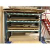 Image 1 : BAY OF INDUSTRIAL PALLET RACKING INCLUDING 2 - 8' X 42" UPRIGHTS, 6 - 9' CROSS BEAMS, WOOD INSERTS