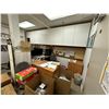 Image 2 : REMAINING CONTENTS OF WAREHOUSE OFFICE/LUNCH ROOM INCLUDING 2 LIGHT WOOD CORNER DESKS, LIGHT WOOD 2