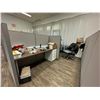 Image 8 : CONTENTS OF OFFICE AREA INCLUDING DARK WOOD 10'W X 42"D X 30"H BOARDROOM TABLE, 8 ASSORTED DESKS,