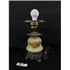 Image 2 : Beautiful Vintage Metal and Porcelain Table Lamp. Working