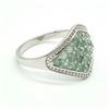 Image 2 : $160 Silver Emerald(0.55ct) Ring