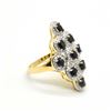 Image 2 : $220 Gold Plated Silver Blue Sapphire White Topaz(2.7ct) Ring
