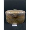 Image 2 : Unique Vintage Engraved Brass Over Wood Box. Approx 10" x 6"
