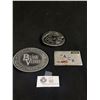 Image 1 : Vintage Belt Buckles Black Velvet, Dickies & White Trucks