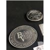 Image 2 : Vintage Belt Buckles Black Velvet, Dickies & White Trucks