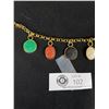 Image 2 : Vintage Glass Cameo Charm Bracelet Signed AFJ