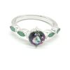 Image 1 : $160 Silver Mystic Topaz Emerald(1.15ct) Ring