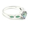 Image 2 : $160 Silver Mystic Topaz Emerald(1.15ct) Ring