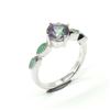 Image 3 : $160 Silver Mystic Topaz Emerald(1.15ct) Ring