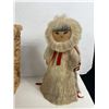 Image 2 : Nice Wicker Basket with Eskimo Fur Doll.