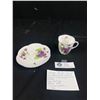 Image 1 : Vintage Shelley- England Fine Boned China Tea Cup and Saucer. Excellent Condition Circa 1950
