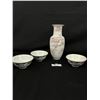Image 1 : Vintage Oriental Porcelain Vase & 3 Bowls