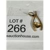 Image 2 : 10 K Gold Wishbone & Heart Pendant/Charm