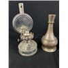 Image 2 : Vintage Lot of Brass Vases, Lantern and a Bowl.