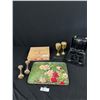 Image 1 : Nice Collectible Lot of Vintage Household Items. Tray, Doorknobs etc