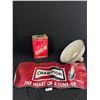 Image 1 : Vintage 2 Gallon Gasoline Tin, A Funnel and a Champion Counter Mat