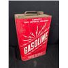 Image 2 : Vintage 2 Gallon Gasoline Tin, A Funnel and a Champion Counter Mat