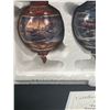 Image 2 : Lot of 6 Beautiful Bradford Exchange Glass Ornaments With COAs