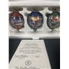 Image 2 : Lot of 6 Beautiful Bradford Exchange Glass Ornaments With COAs