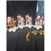 Image 3 : Large Lot of Christmas Décor! Santa and Reindeer, 4 Stocking Hangers, Crocheted Christmas Tree Etc.