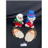 Image 1 : Lot of 4 Santas! 2 are Music Playing Santa and 2 Wall Hanging