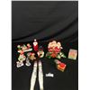 Image 1 : Lot of Vintage  Christmas Décor Candles, Wax Candleholders, Santa's Etc