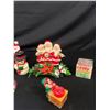 Image 3 : Lot of Vintage  Christmas Décor Candles, Wax Candleholders, Santa's Etc