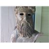 Image 2 : Plaster Bust of Poseidon, Greek God of the Sea on Removable Wooden Base 15"W x 28"H