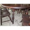 Image 8 : Solid Pine 1960's Oval Dining Table w/ 4 Extension Leaves & Approx. 8 Chairs 72"x46"