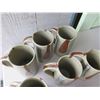 Image 2 : Qty Approx 6 Glazed Ceramic Mugs w/ Handles  3" Dia, 6" H