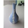 Image 2 : Wedgwood England Blue White Jasperware Vase 5"H