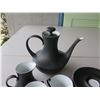 Image 2 : Espana Noche Block Bidasoa Spain Teapot, Creamer, 6 Cups & Saucers