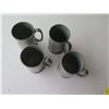 Image 2 : Qty 4  Crown & Rose Cast Pewter Tankard Steins Mugs w/ Handles 5"H