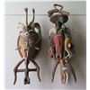 Image 1 : Qty 2 Tribal Carved Wall Hangings 24"L