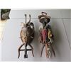 Image 2 : Qty 2 Tribal Carved Wall Hangings 24"L