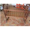 Image 2 : Carved Wooden Rocking Crib Cradle 38"x22"x27"H