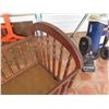 Image 3 : Carved Wooden Rocking Crib Cradle 38"x22"x27"H
