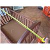 Image 9 : Carved Wooden Rocking Crib Cradle 38"x22"x27"H