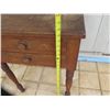 Image 8 : Wooden Entry Table w/ Carved Legs & 2 Drawers 19"x22"x29"H
