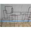 Image 2 : Metal Abstract Wall Art - Rectangles & Circles, Approx. 36"H