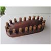 Image 3 : Carved Oval Wooden Kava Bowl w/ Multiple Feet 18"L x 4"H