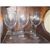 Image 2 : Qty 6 Stemmed Wine Glasses 7"H